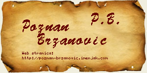 Poznan Brzanović vizit kartica